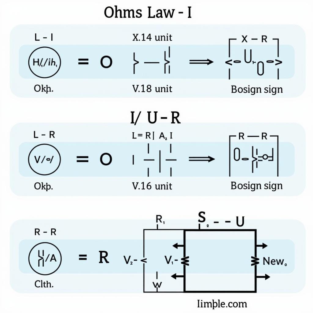 Biểu thức Định Luật Ôm và các biến thể