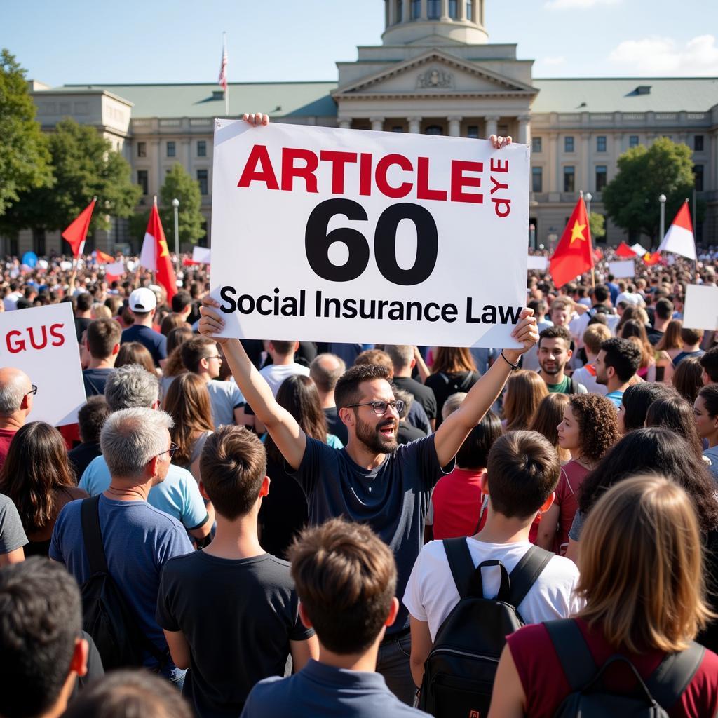 Protest against Article 60 of the Social Insurance Law