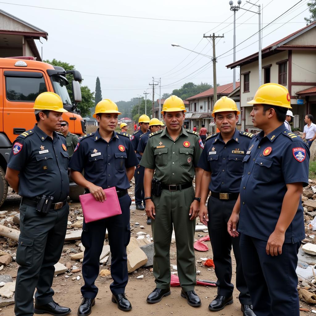 Công chức làm việc tại hiện trường