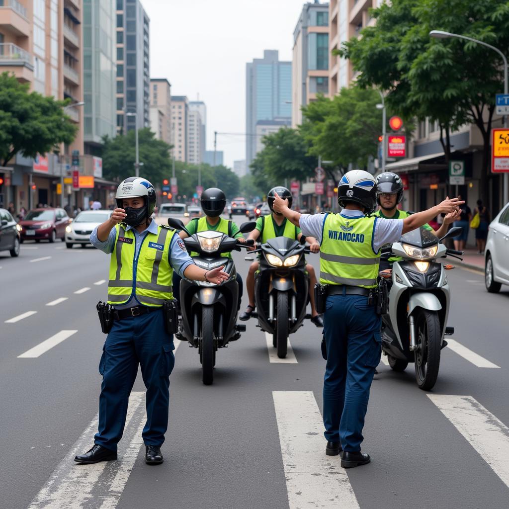 CSGT Cần Thơ làm nhiệm vụ