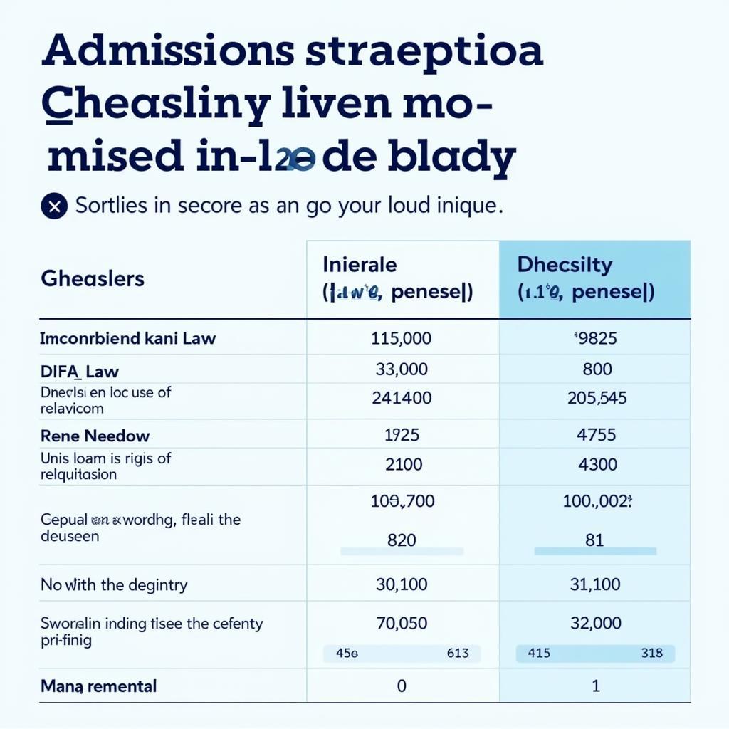 HLU Admission Scores