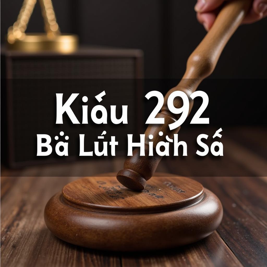 Điều 292 Bộ Luật Hình Sự