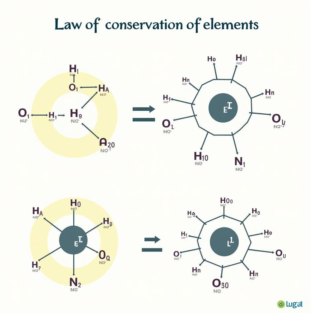 Minh họa Định Luật Bảo Toàn Nguyên Tố