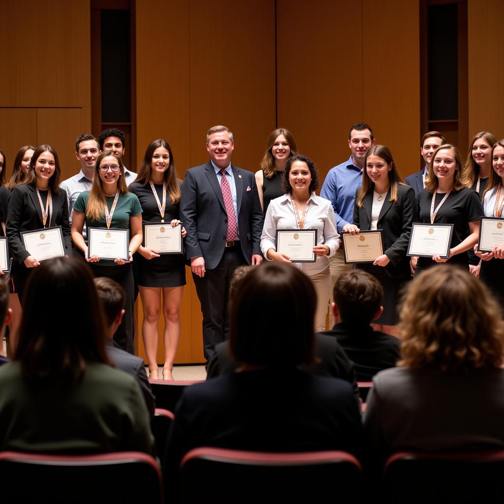 Award ceremony of a law competition