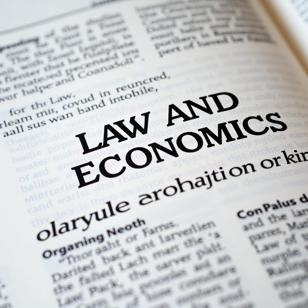 English Textbook for Law and Economics