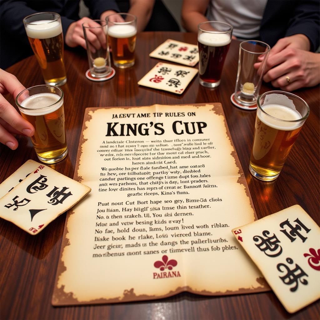 Hình ảnh minh họa luật chơi King Cup