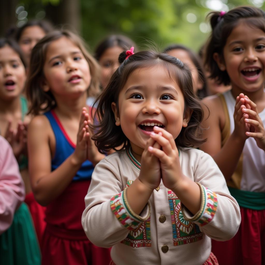 Trẻ Em Chơi Trò Chơi Tay Cầm Tay