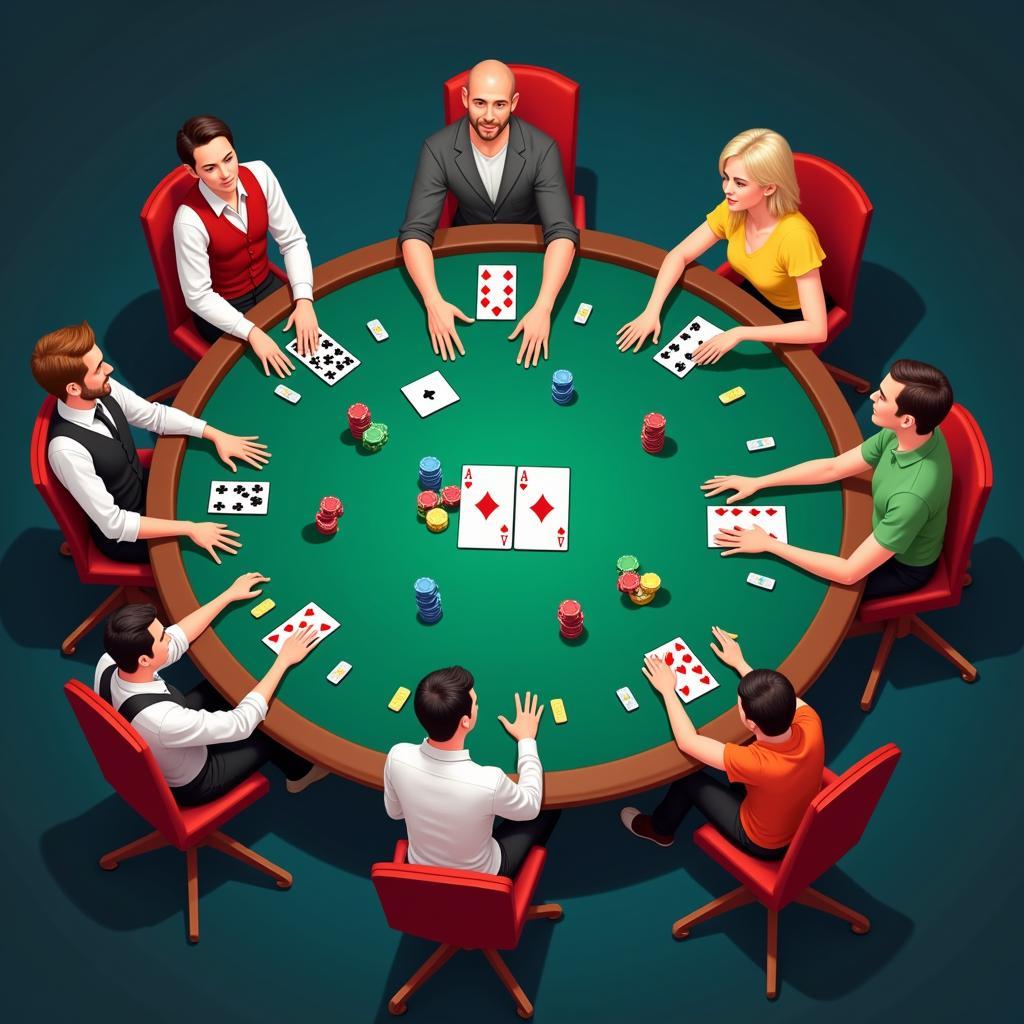 Luật Poker Quốc Tế - Bàn Chơi