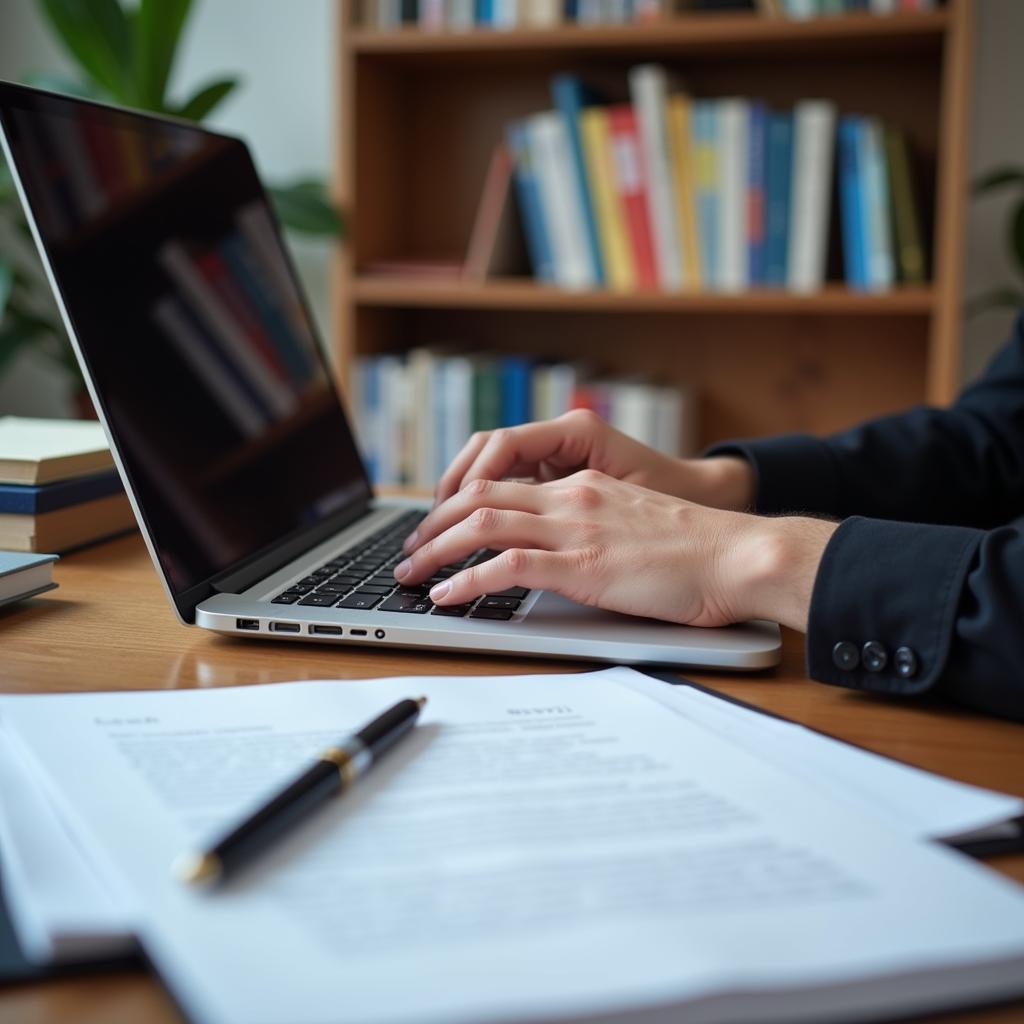 Lawyer Working on Laptop