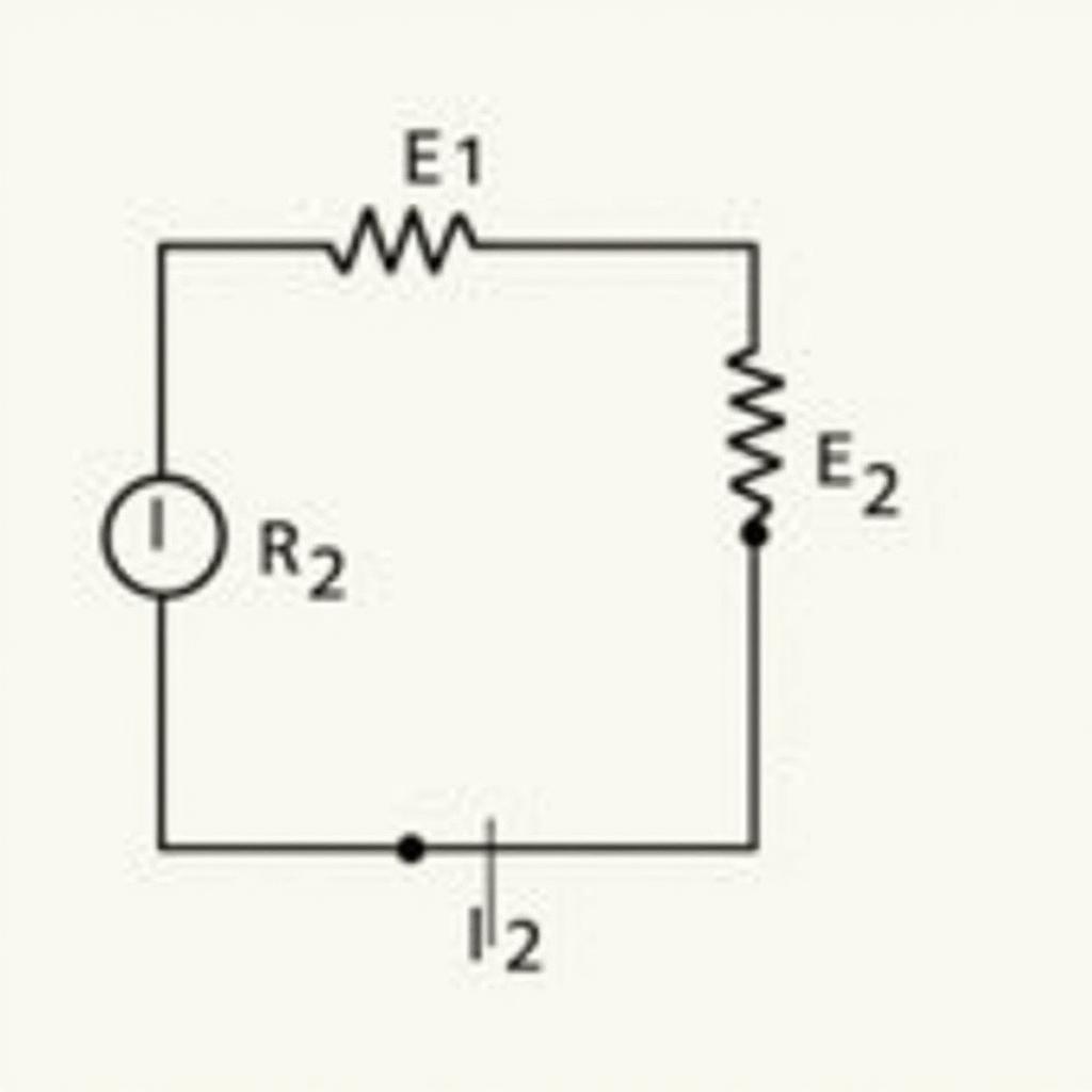 Mạch điện đơn giản áp dụng định luật Kirchhoff 1