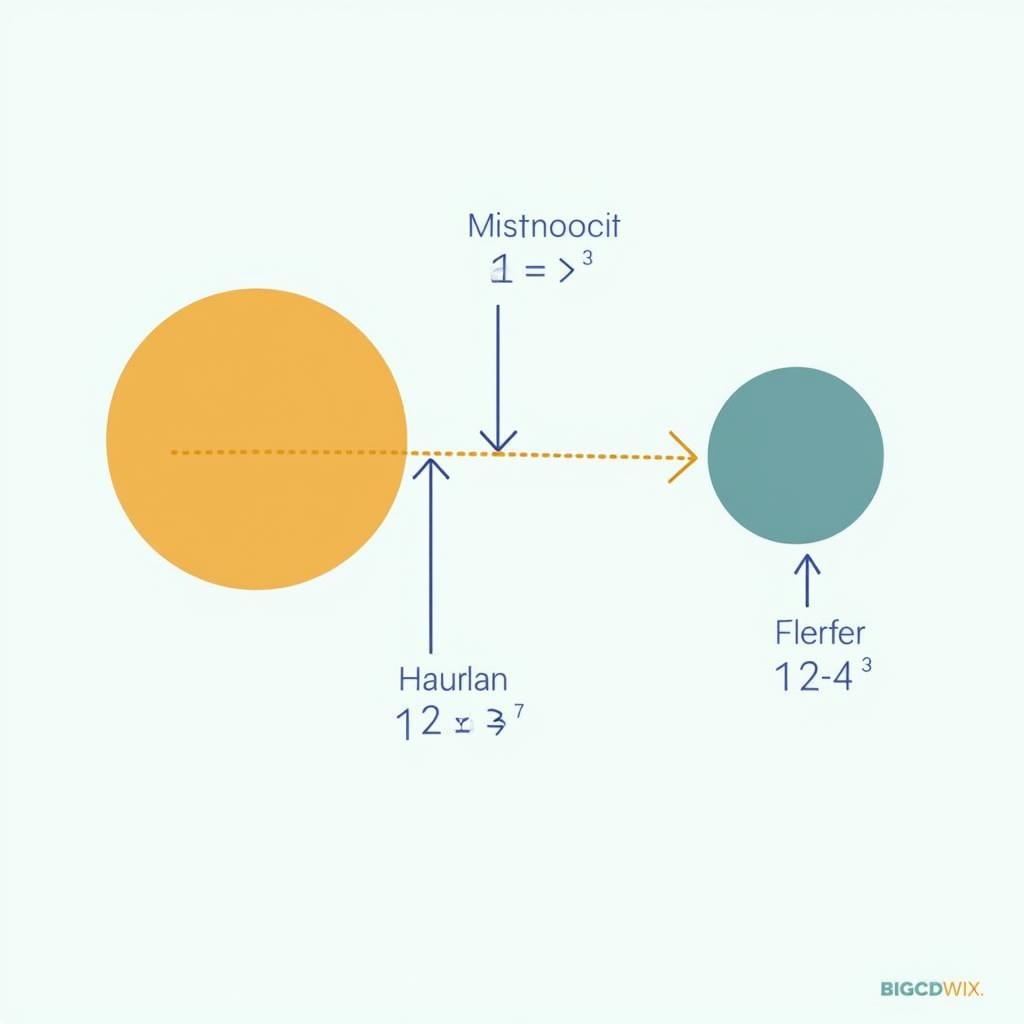 Newton's Law of Gravity illustration