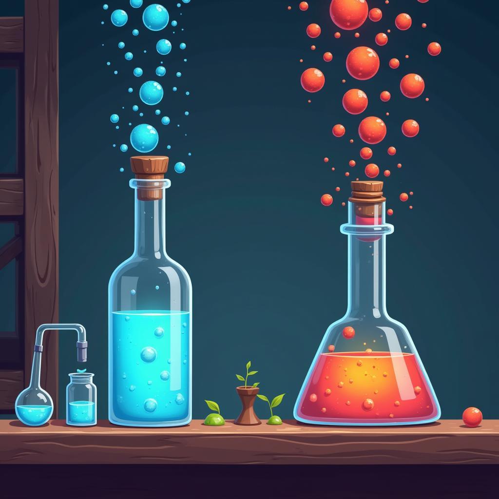 Chemical reaction in game