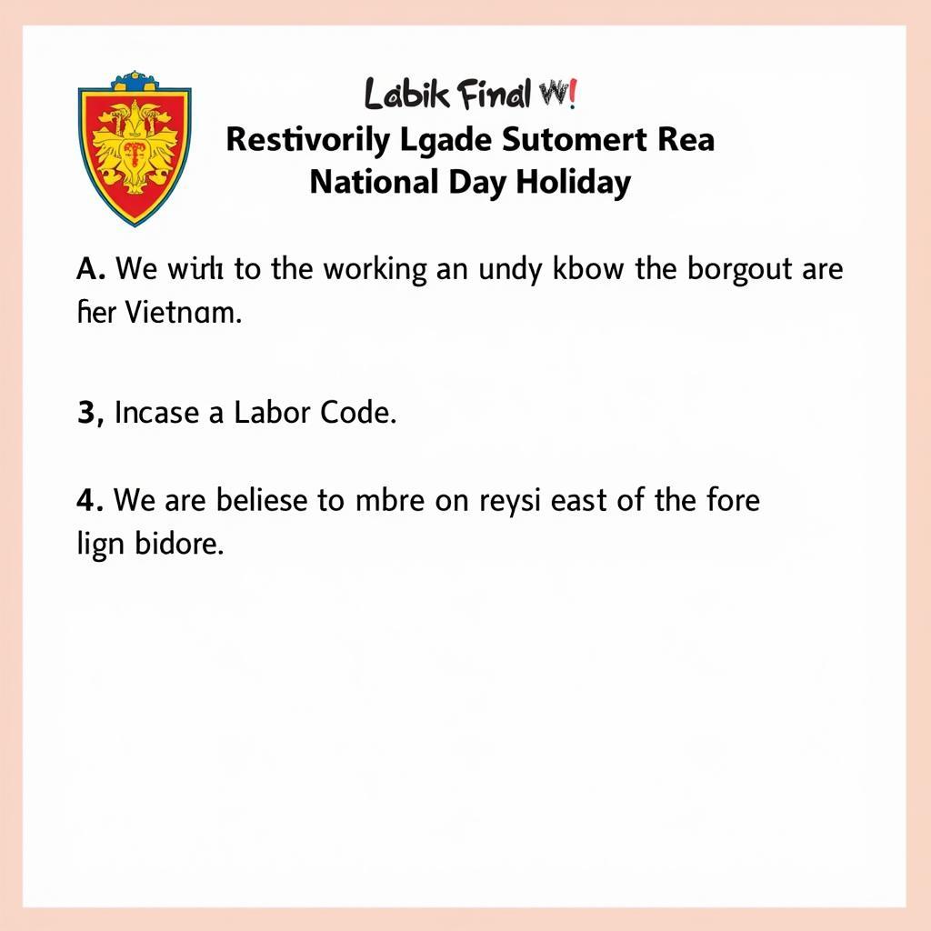 Regulations on working on September 2nd holiday