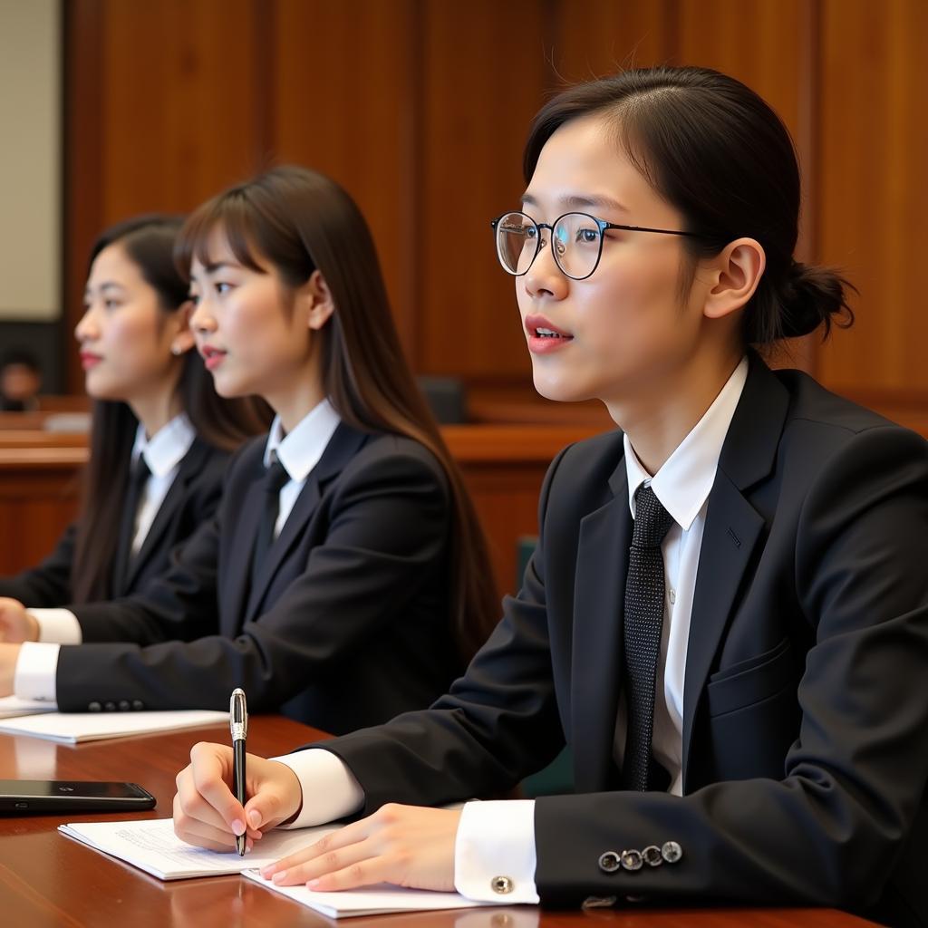 Sinh viên Cao Thắng tham gia moot court