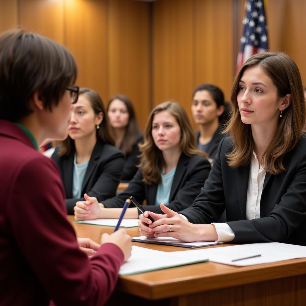 Sinh viên luật tham gia moot court