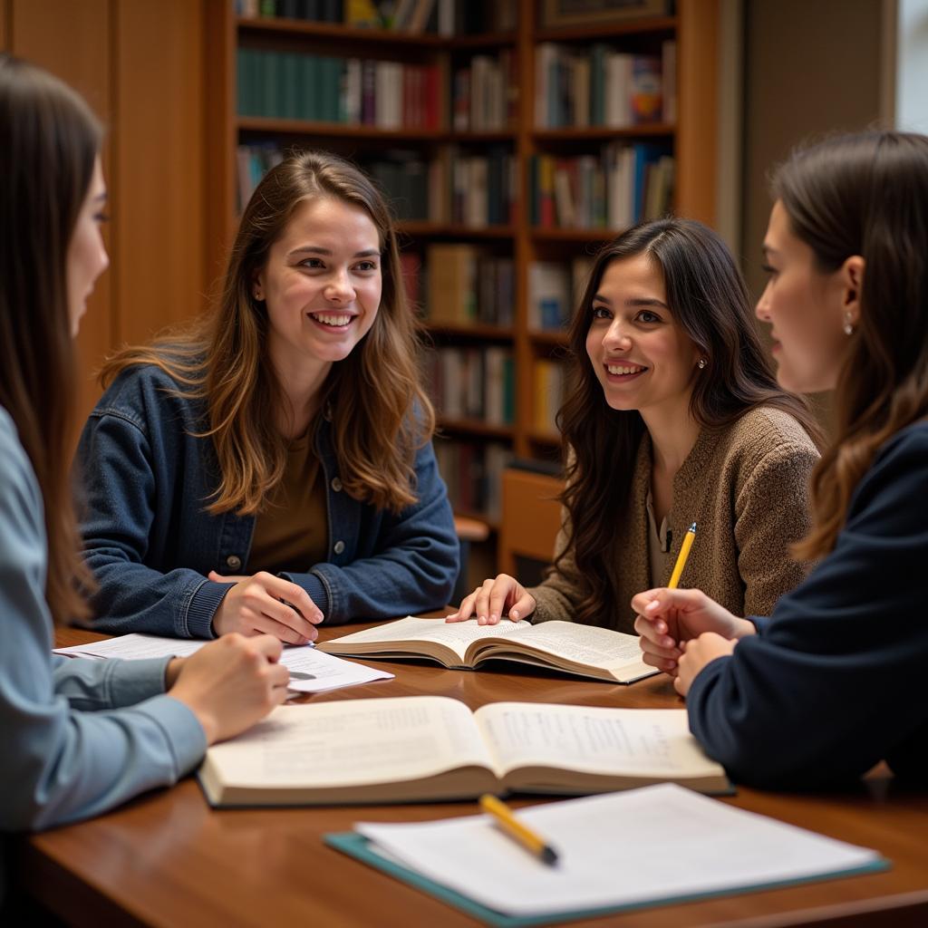 Law students studying