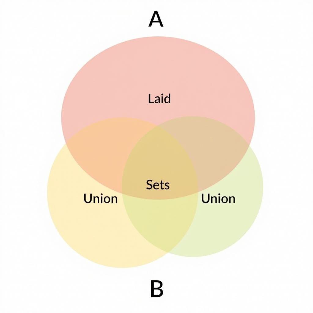 Sơ đồ Venn minh họa Luật De Morgan