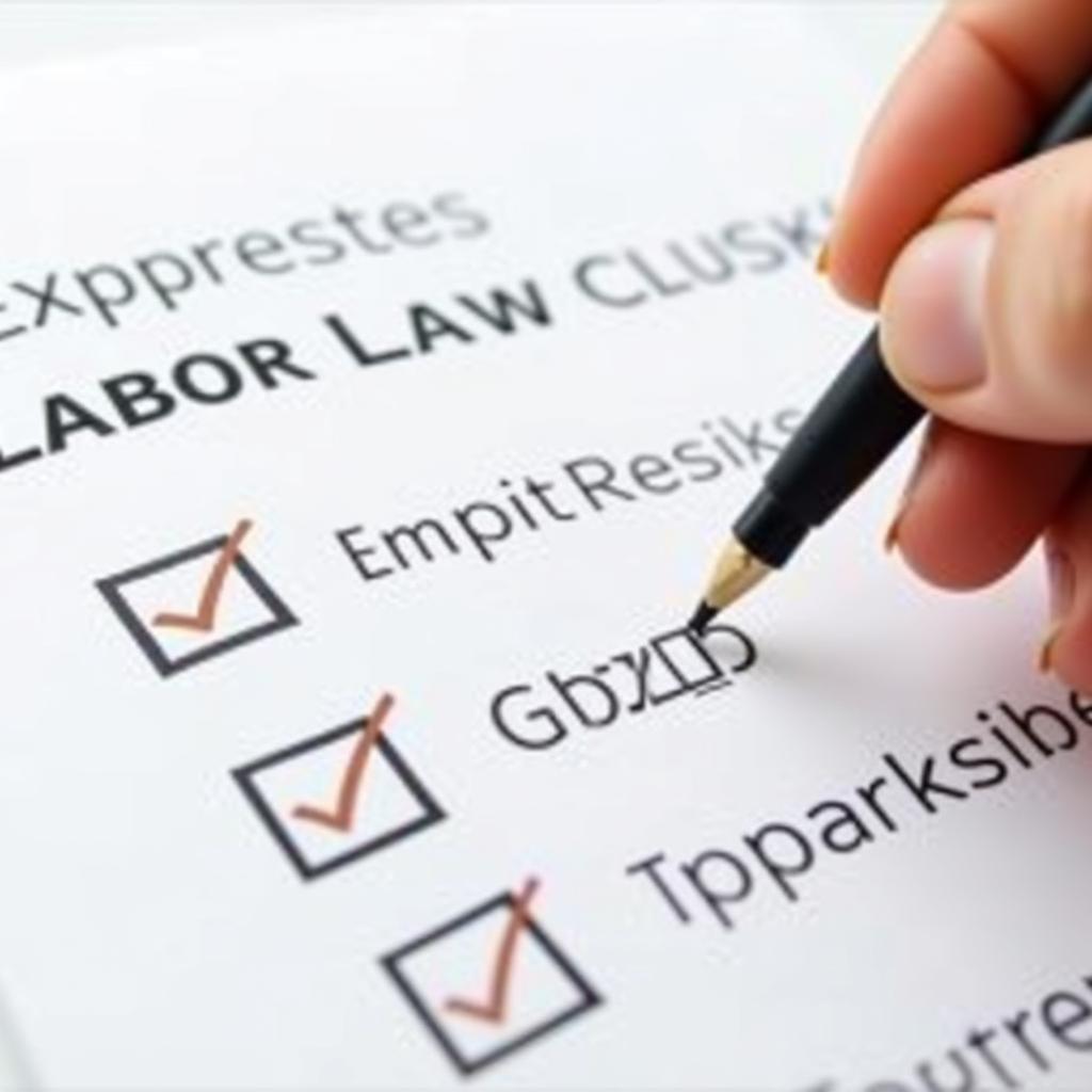 Legal compliance checklist