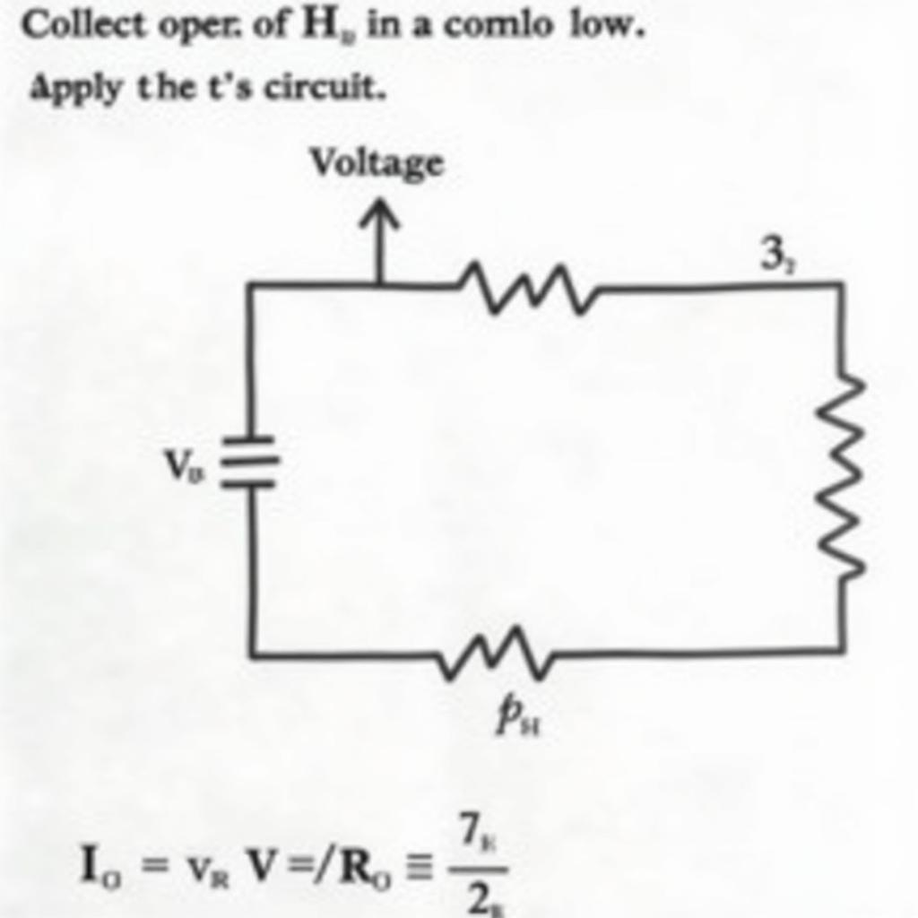 Minh họa bài toán áp dụng định luật Ohm