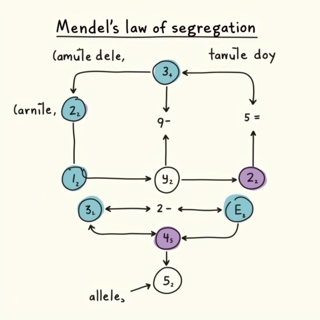 Bản chất quy luật phân li của Menđen được minh họa