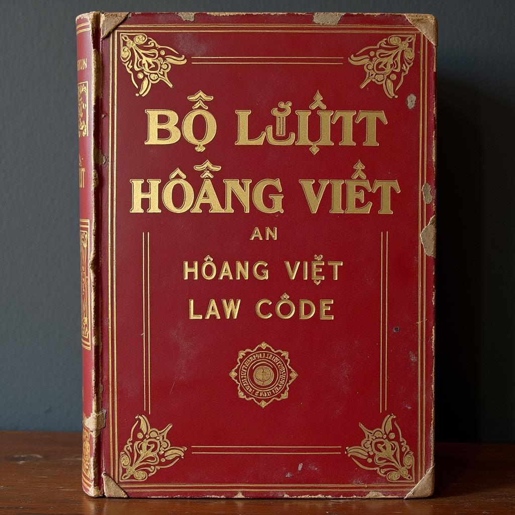 Bìa sách cổ Bộ Luật Hoàng Việt