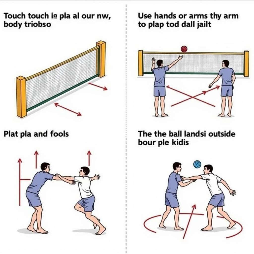 Các lỗi vi phạm trong đá cầu đôi