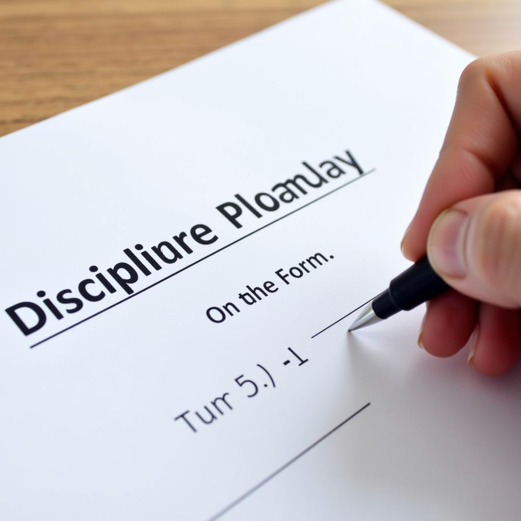 Employee Signature on Disciplinary Form