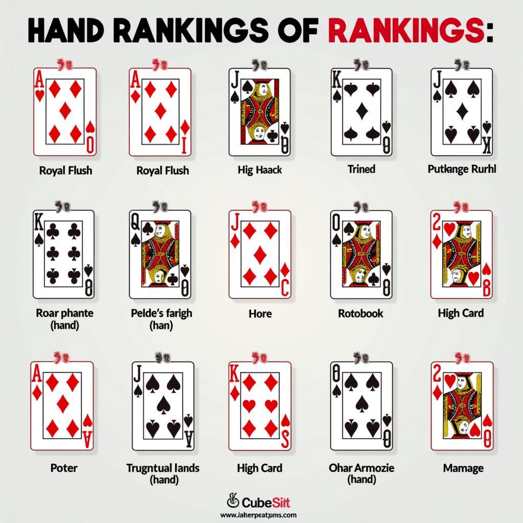 Luật poker cơ bản: Thứ hạng bài poker từ cao xuống thấp