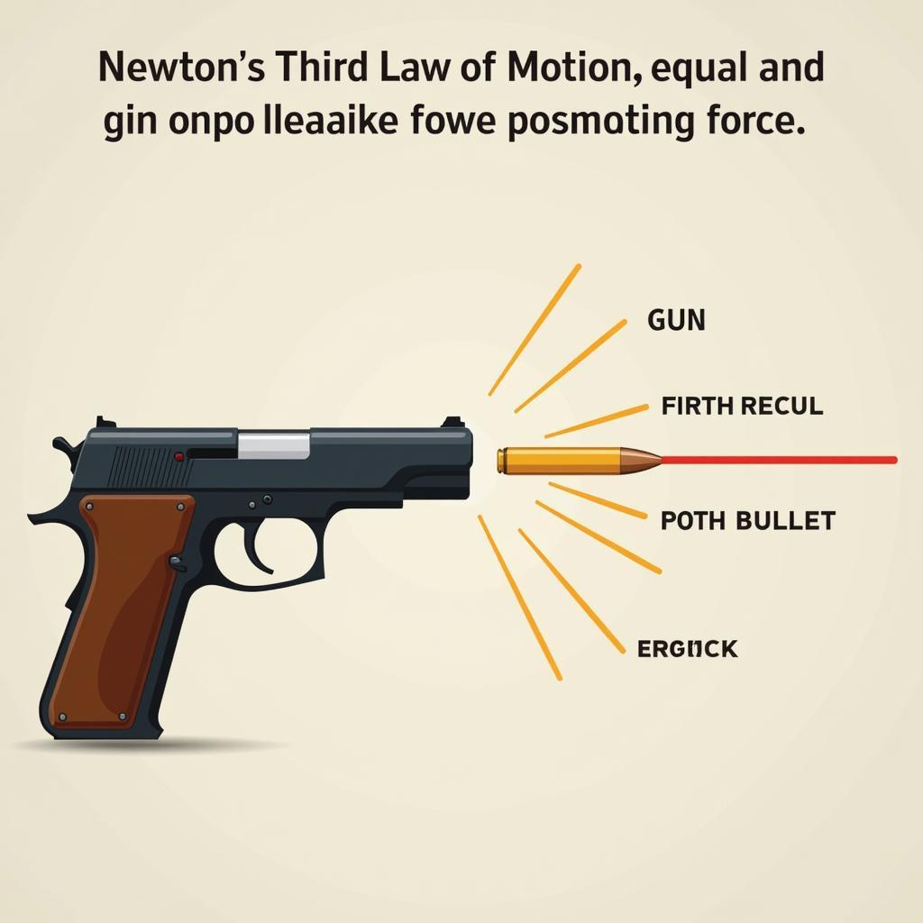 Súng bắn đạn minh họa định luật 3 Newton