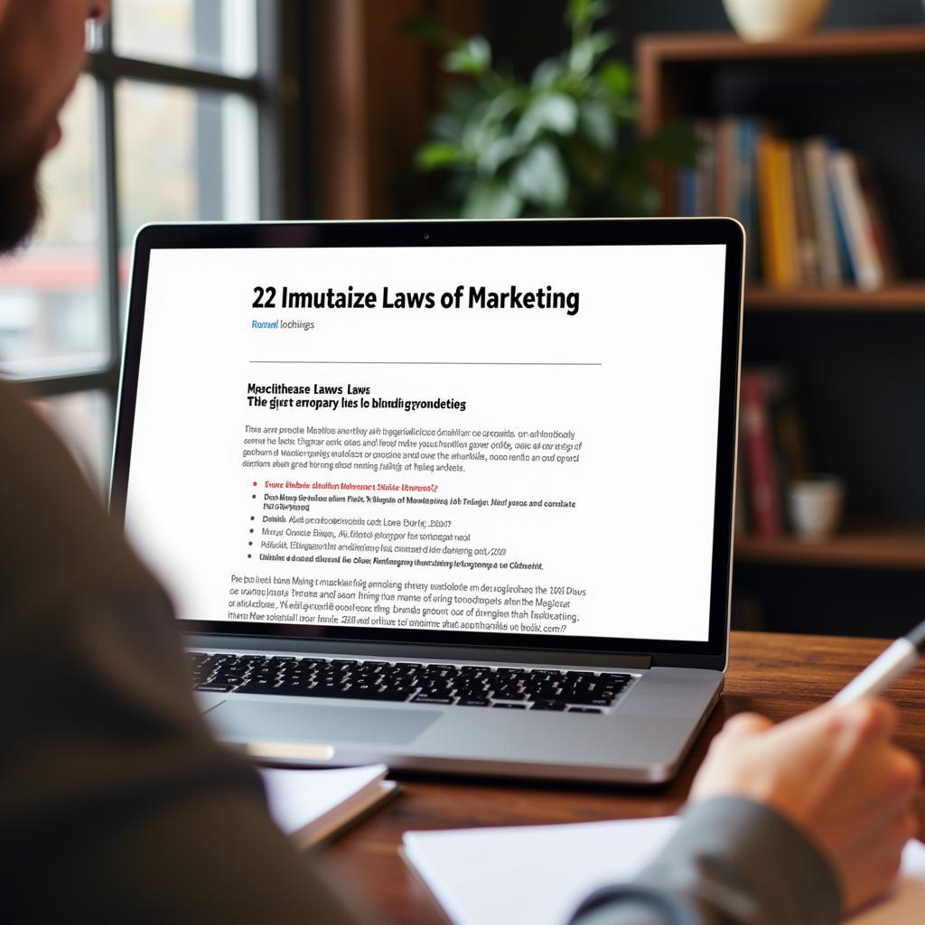 Tài Liệu 22 Quy Luật Bất Biến Trong Marketing PDF Trên Máy Tính