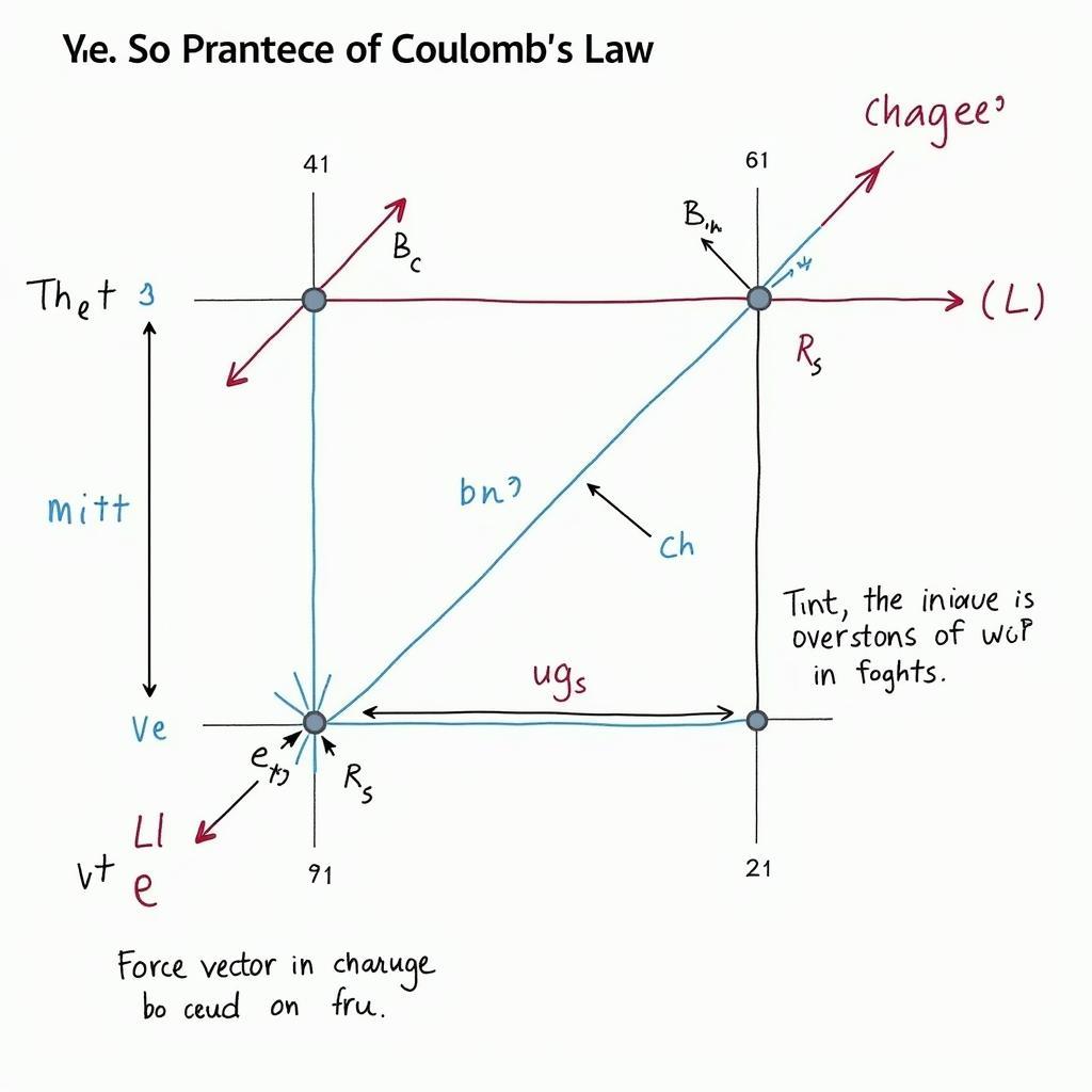 Vector lực trong Định luật Coulomb