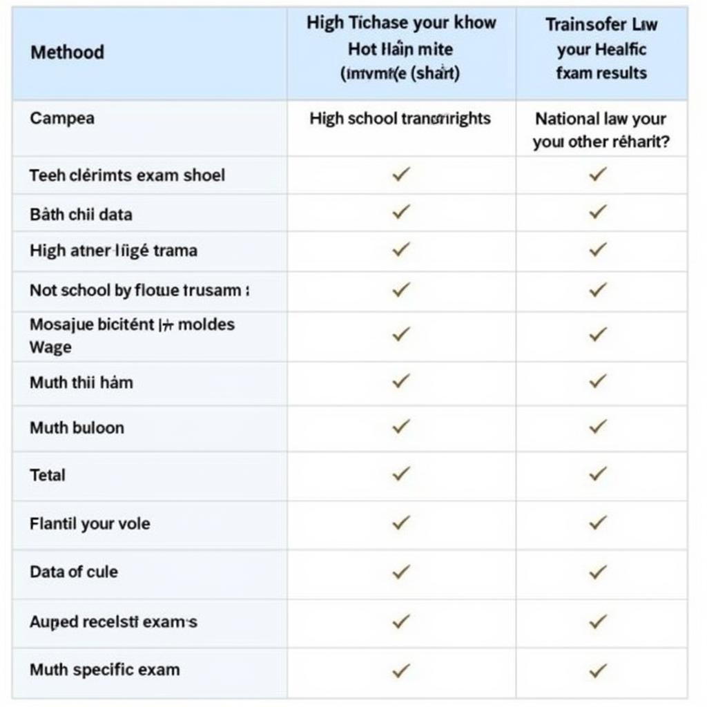 Phương thức xét tuyển Đại học Luật