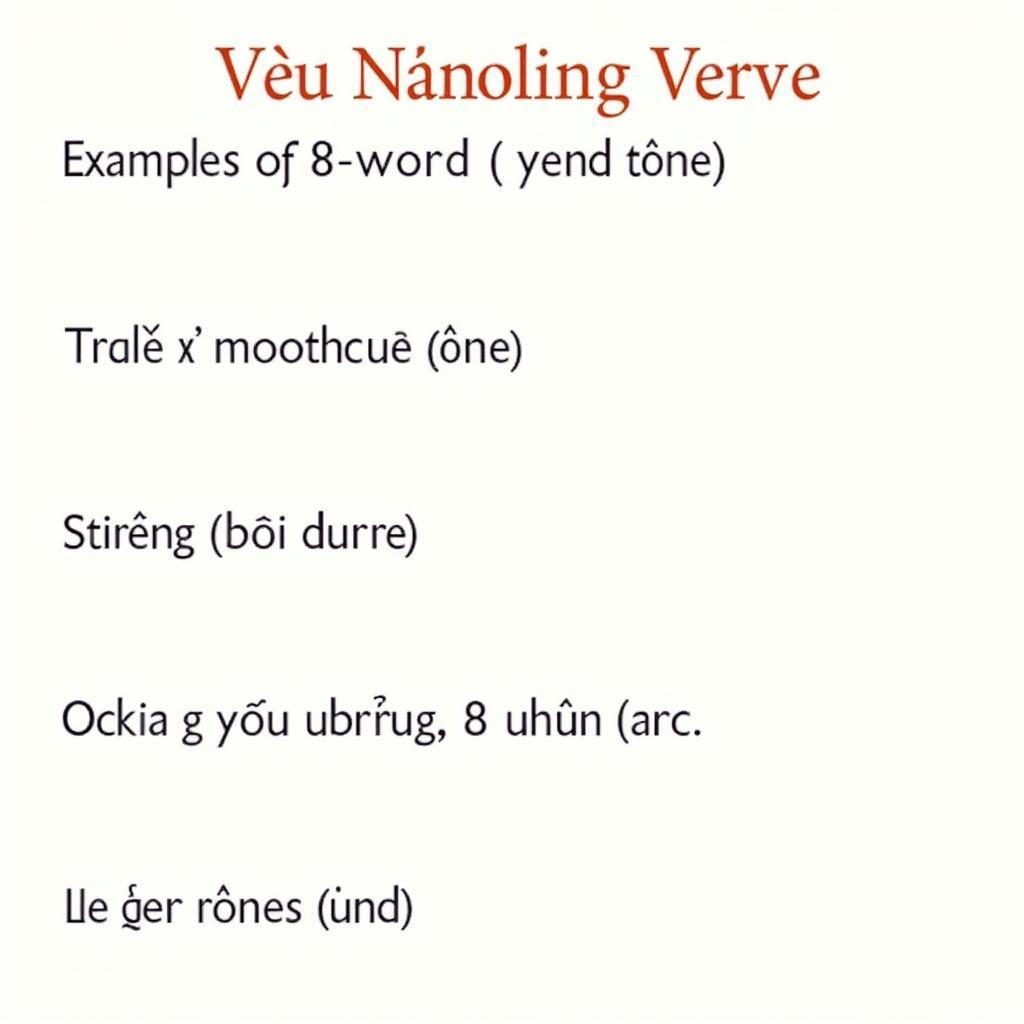 Ví dụ về luật thơ 8 chữ