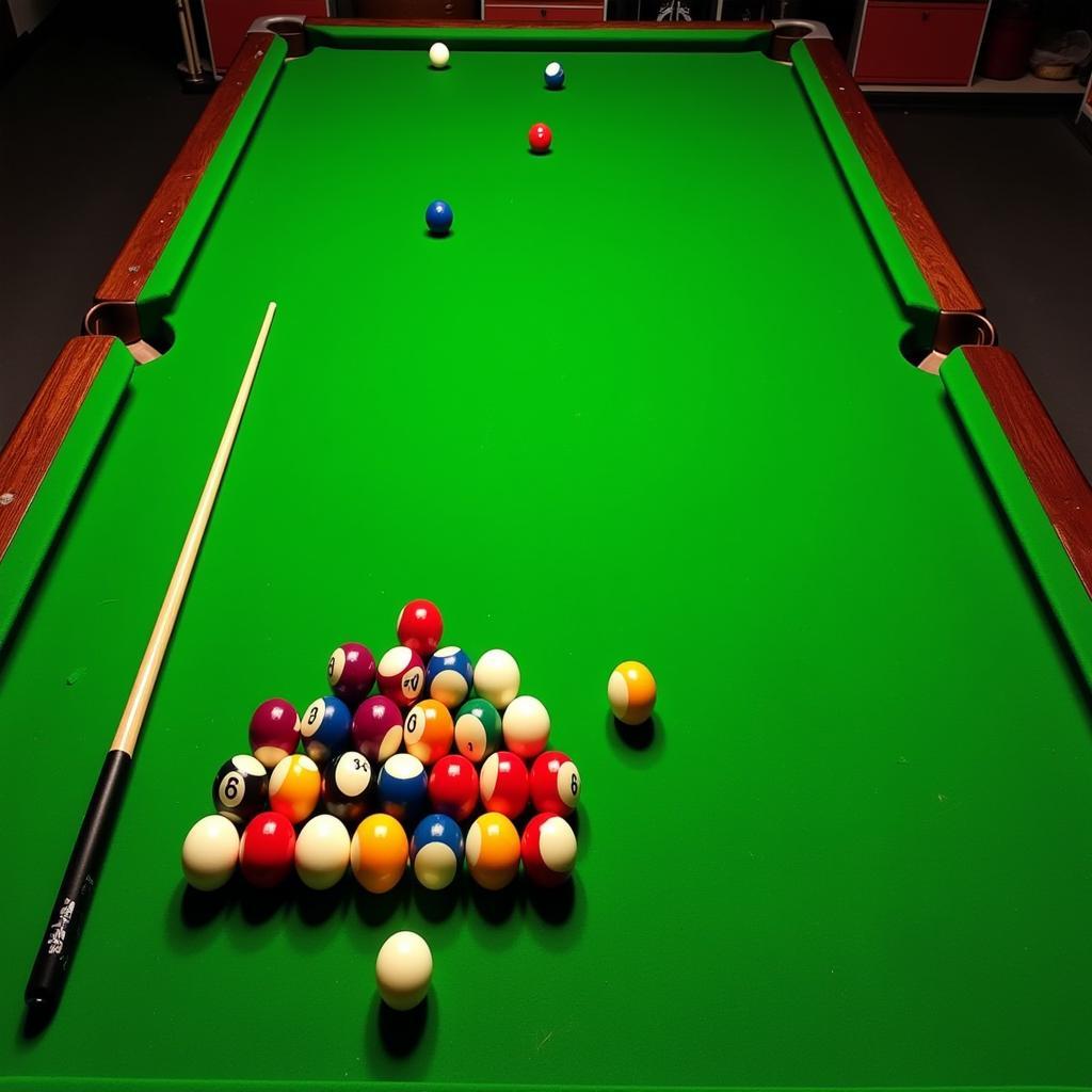 Bàn bida snooker và bộ bi đầy đủ