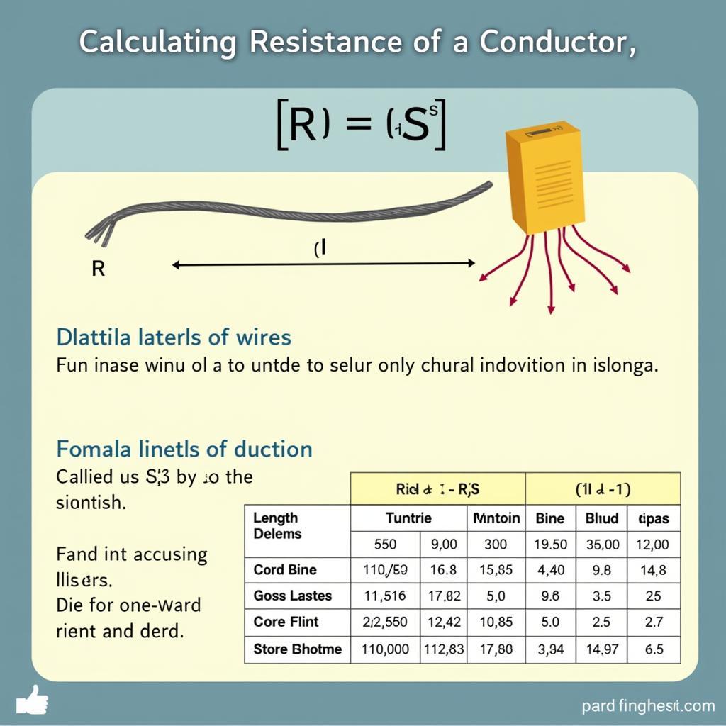 Công thức tính điện trở của dây dẫn