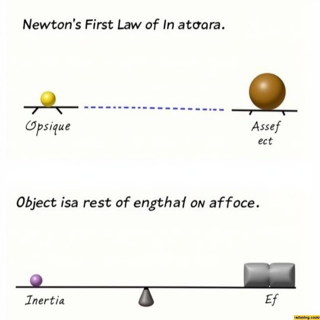 Minh họa Định luật 1 Newton: Quán tính