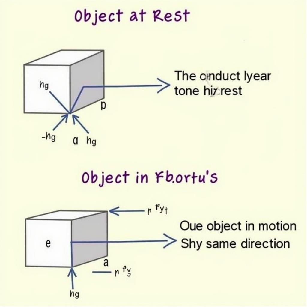 Minh họa Định luật I Newton trong Vật lý 11