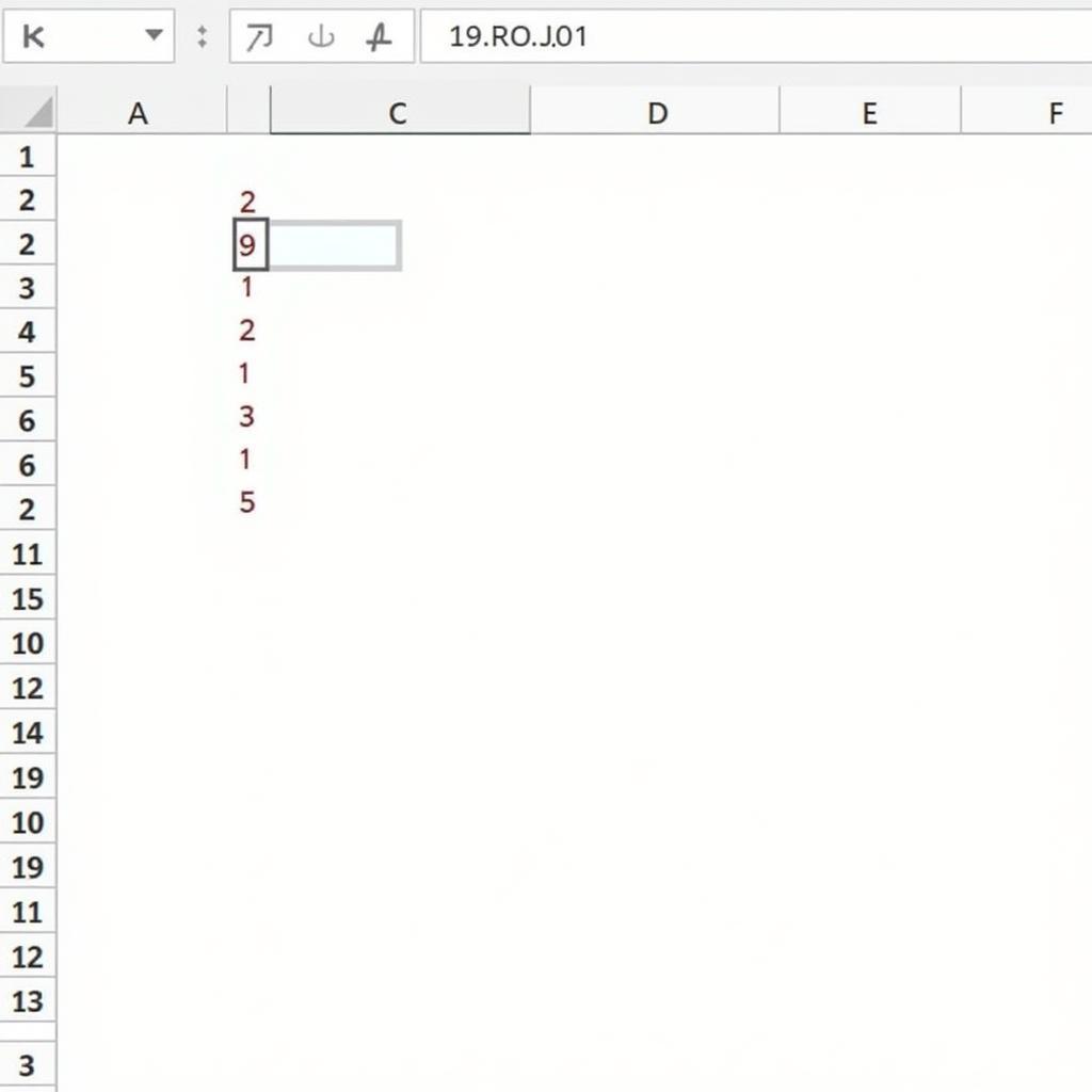 Kéo nút Fill Handle trong Excel