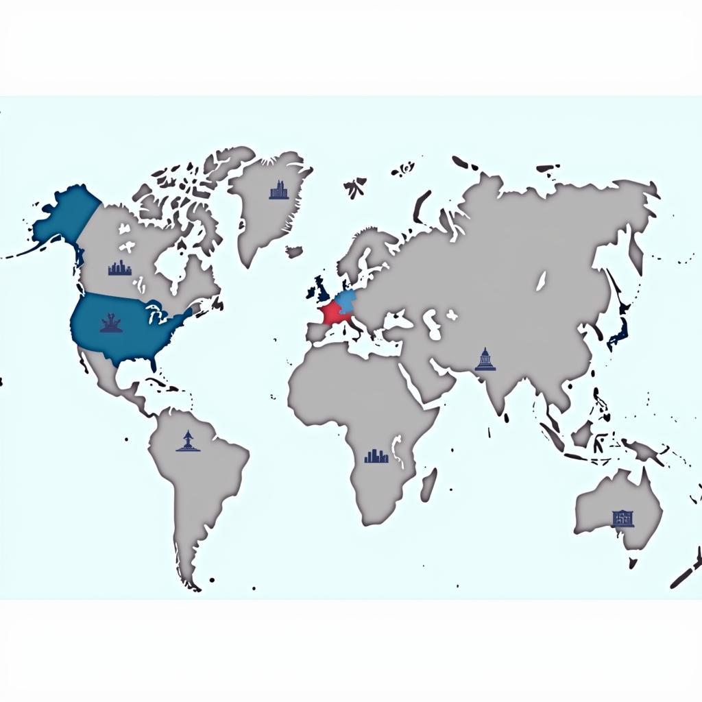 Lựa chọn quốc gia du học luật: Bản đồ thế giới với các điểm đến du học luật nổi bật