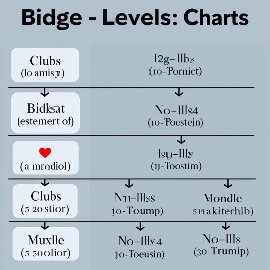 Mức đấu giá trong Contract Bridge: Thứ tự và giá trị