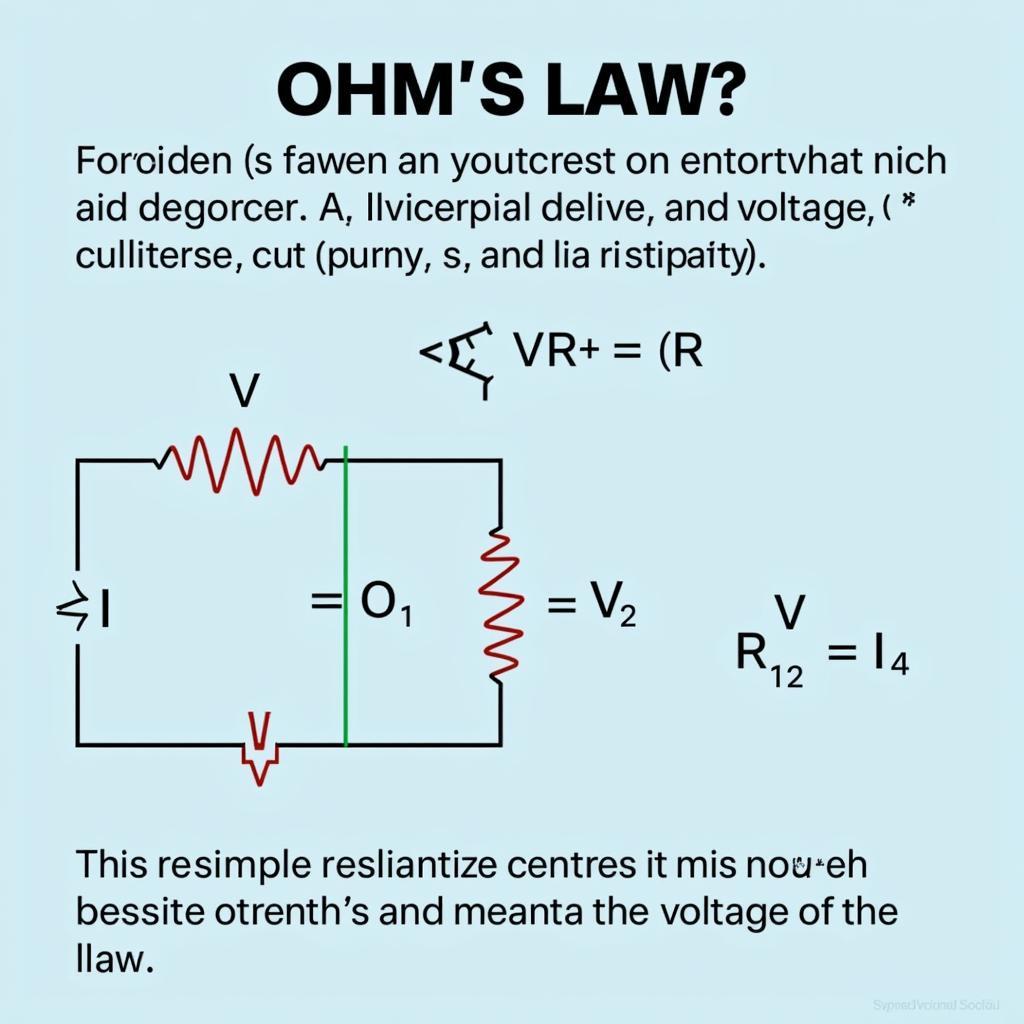 Công thức Định luật Ohm mạch điện chỉ có R